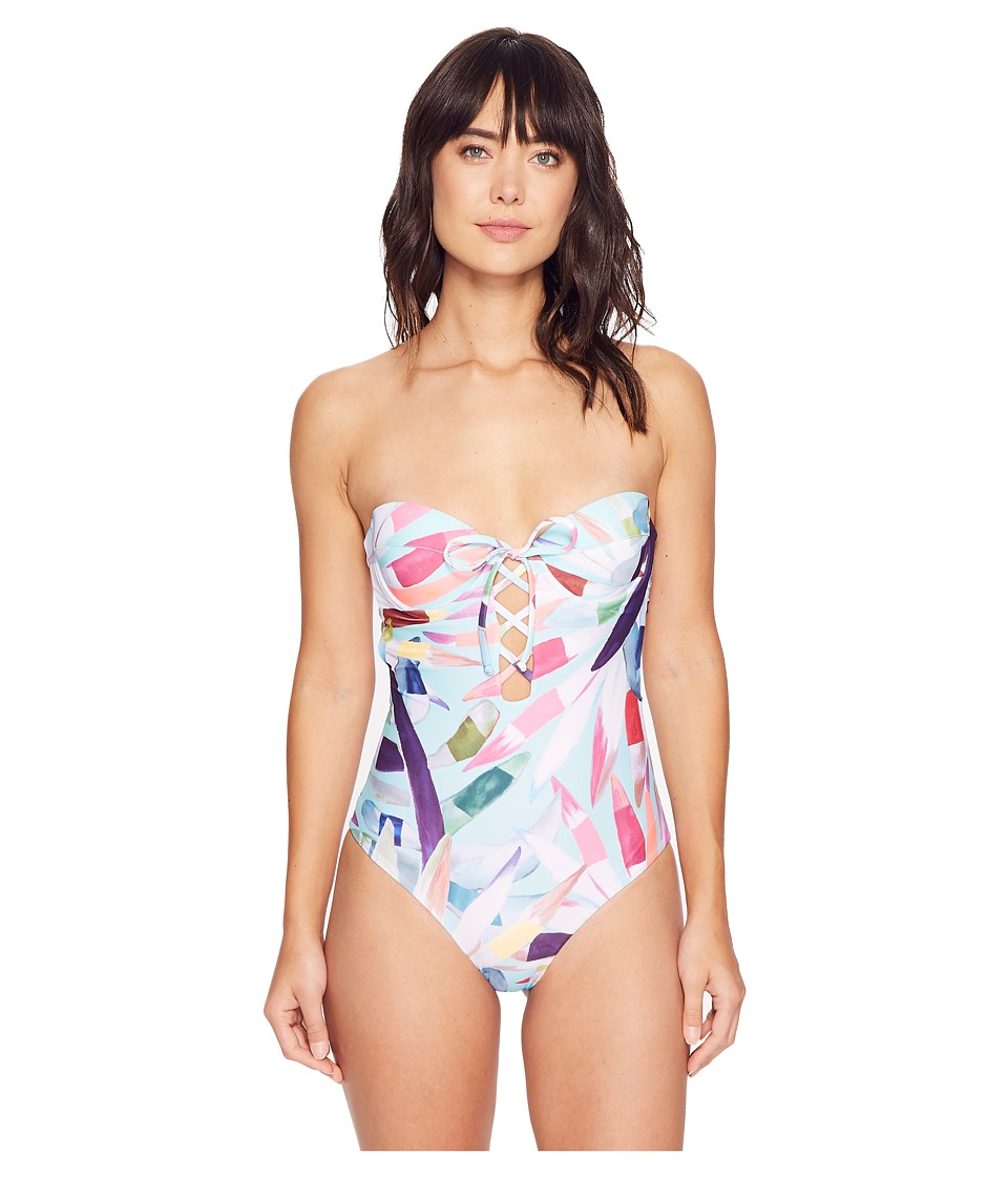 Mara Hoffman Marimba Lattice One-Piece (Aqua) Women
