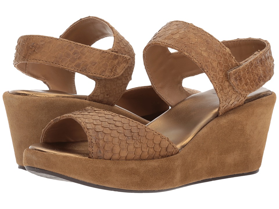 Johnston & Murphy Deanna (Saddle Tan Snake Print Leather) Women