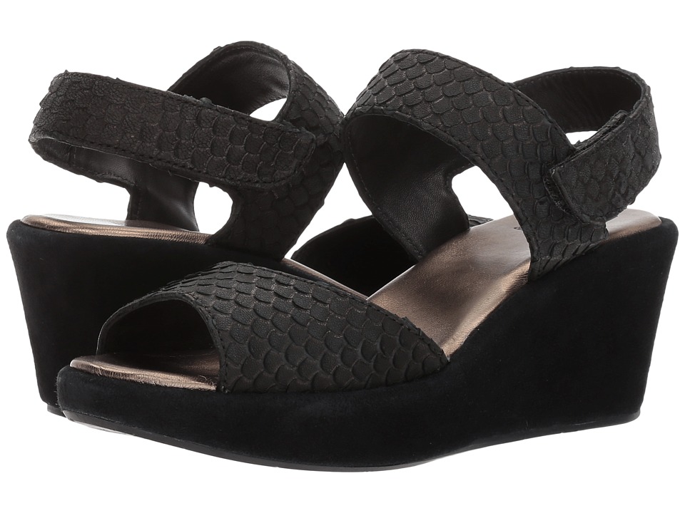 Johnston & Murphy Deanna (Black Snake Print Leather) Women