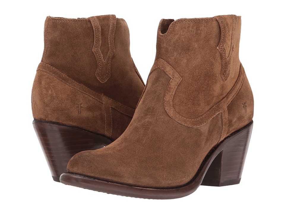 Frye Lillian Western Bootie (Chestnut Soft Oiled Suede) Women