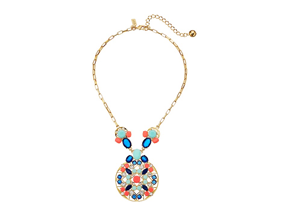 Kate Spade New York - Jeweled Tile Short Necklace (Multi) Necklace