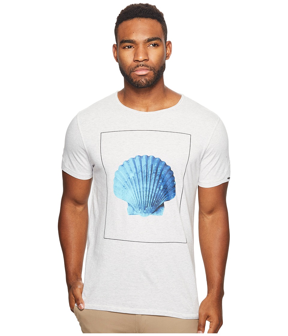 Scotch & Soda Tee in Jersey Quality with Artwork (Light Grey Melange) Men