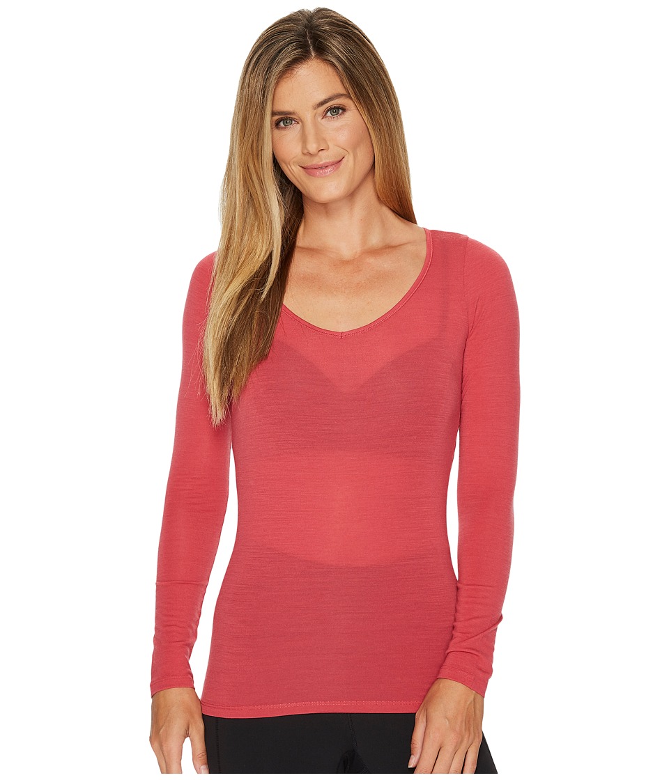 Icebreaker Siren Merino Long Sleeve Sweetheart (Wild Rose) Women