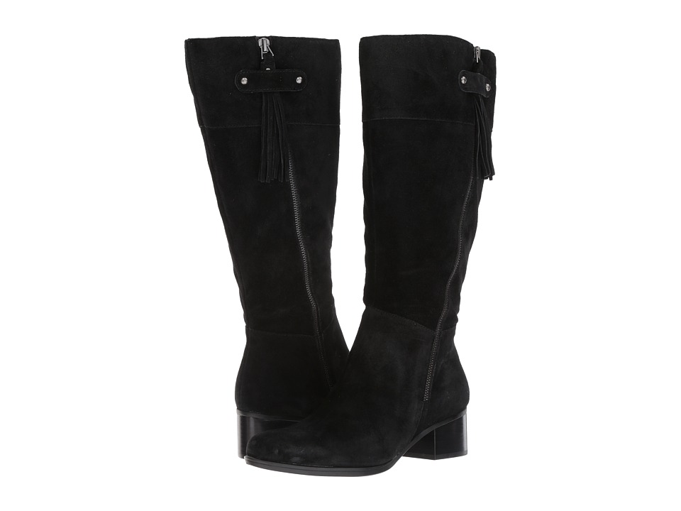 Naturalizer Demi Wide Calf (Black Oily Suede) Women