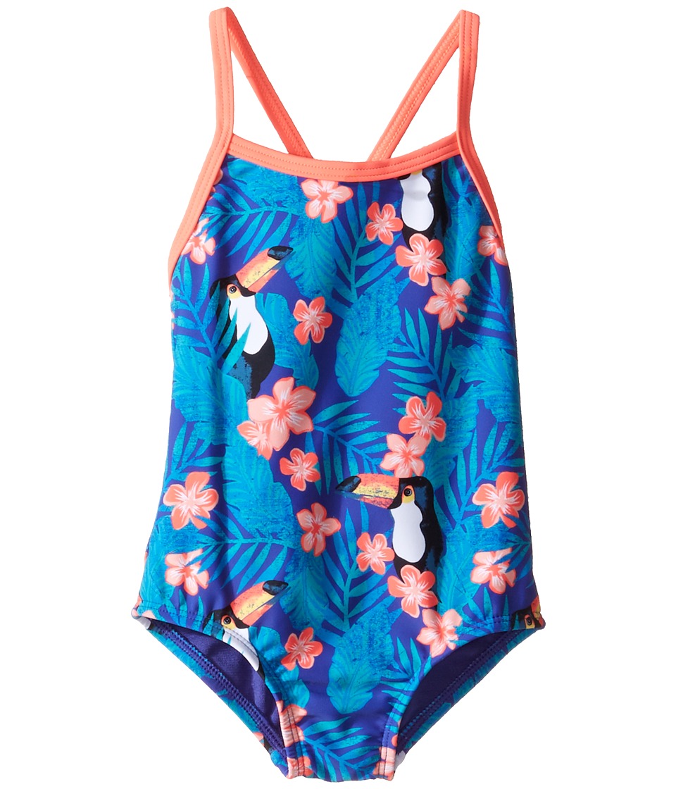 Roxy Kids Little Tropics One-Piece (Toddler/Little Kids/Big Kids) (Toucan Tango/New Royal Blue) Girl