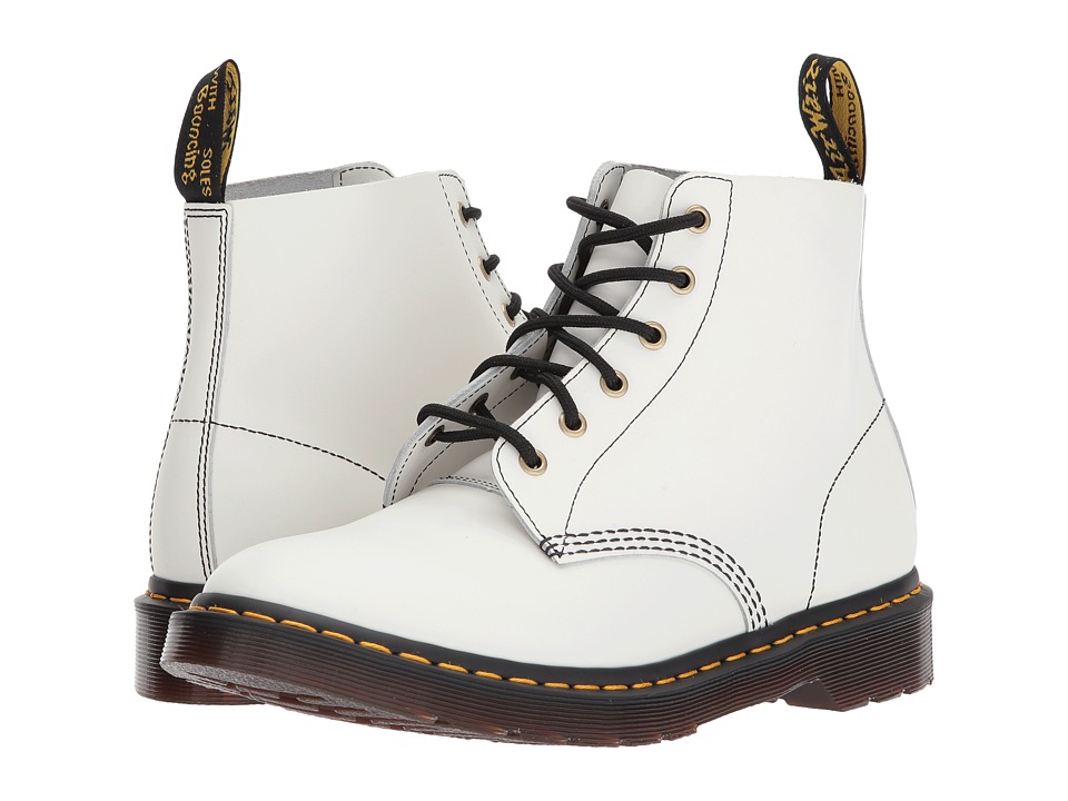 Dr. Martens 101 Smooth Archive 6-Eyelet Boot (White Smooth) Boots