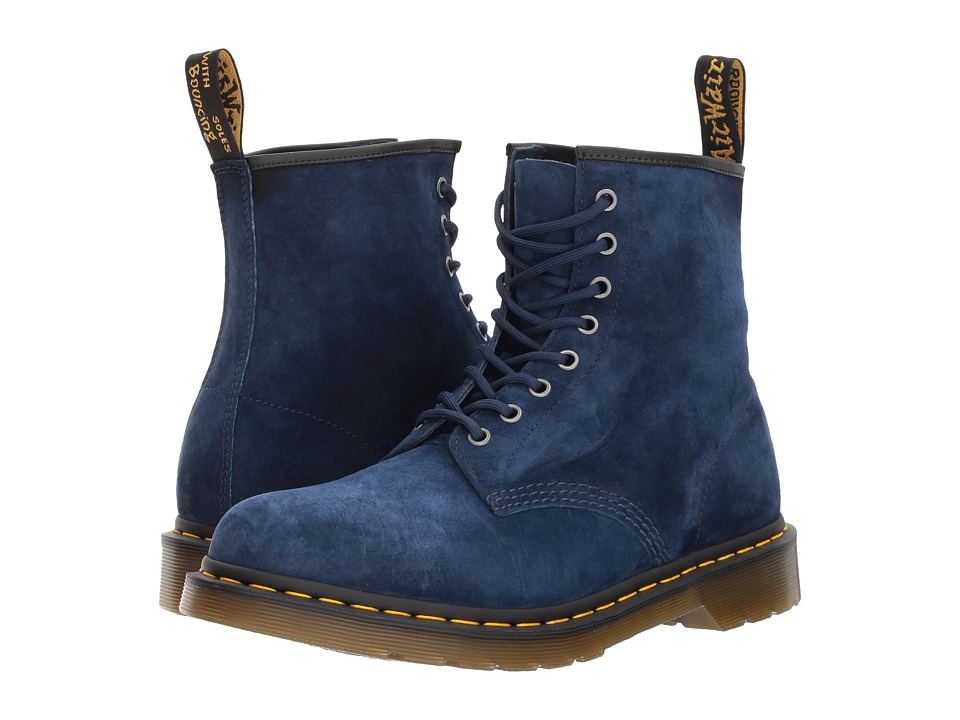 Dr. Martens 1460 8-Eye Boot (Indigo Soft Buck) Lace-up Boots