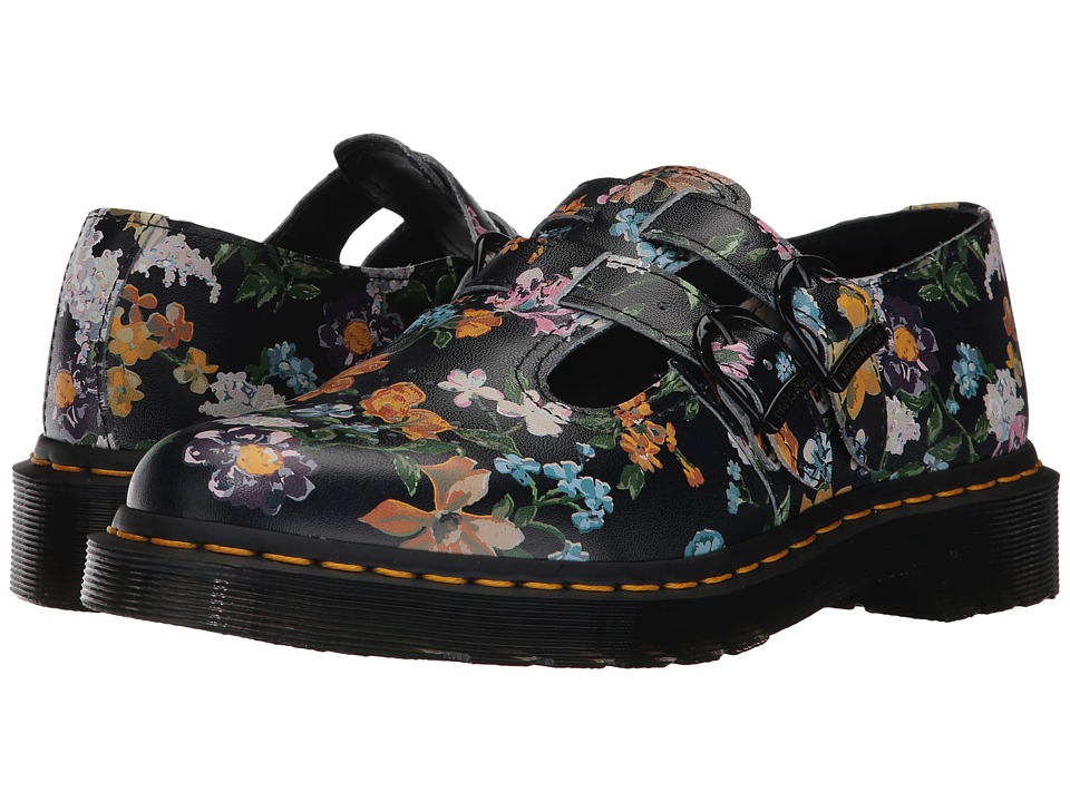 Dr. Martens 8065 DF T-Bar (Black Darcy Floral Backhand) Women