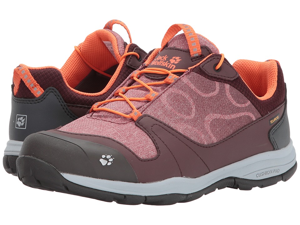 Jack Wolfskin Kids Grivla Waterproof Low (Toddler/Little Kid/Big Kid) (Dark Red) Girls Shoes