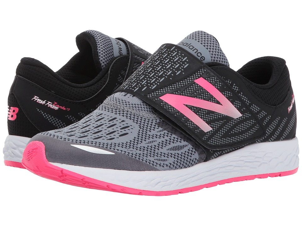 New Balance Kids Fresh Foam Zante v3 (Little Kid/Big Kid) (Black/Pink) Girls Shoes