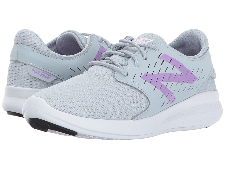 New Balance Kids FuelCore Coast v3 (Little Kid/Big Kid) (Grey/Purple) Girls Shoes