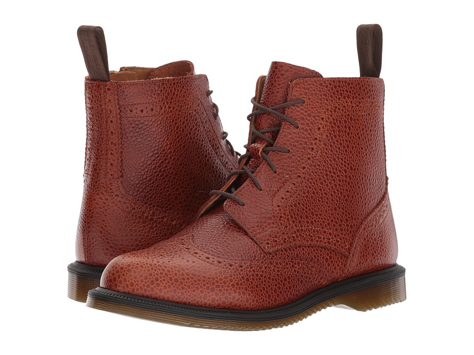 Dr. Martens Delphine 6-Eye Brogue Boot (Chestnut Coastal) Women