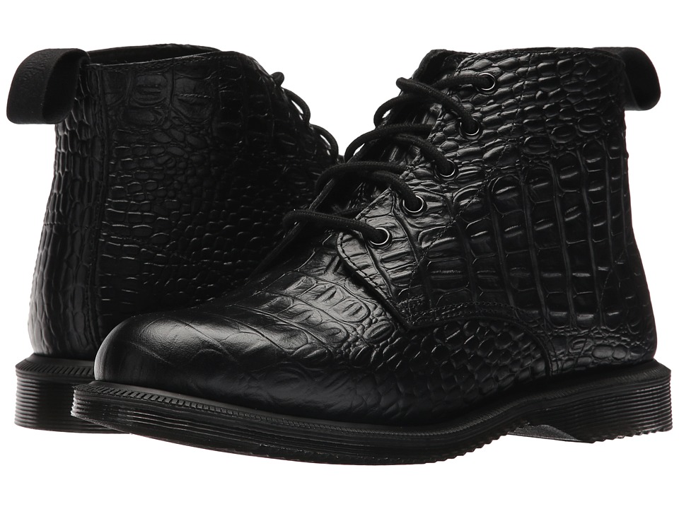Dr. Martens Emmeline 5-Eye Boot (Black New Vibrance Croco) Women