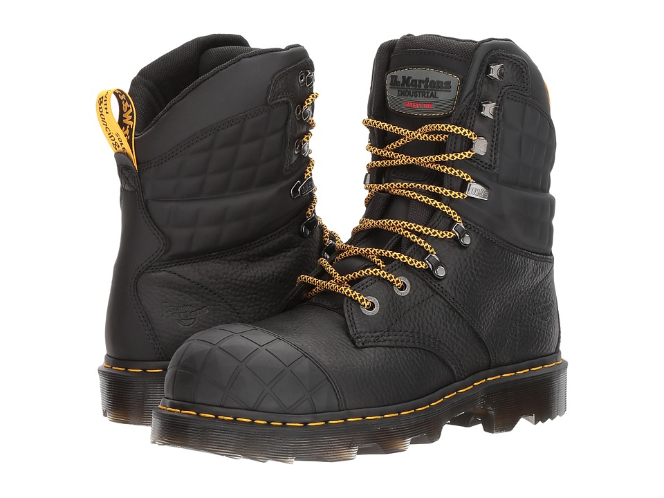Dr. Martens Moreton Steel Toe (Black Industrial Bear/Black Soft Rubbery) Boots