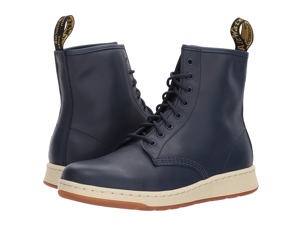 Dr. Martens Newton 8-Eye Boot (Indigo Temperley/Match Indigo Temperley Binding) Lace-up Boots