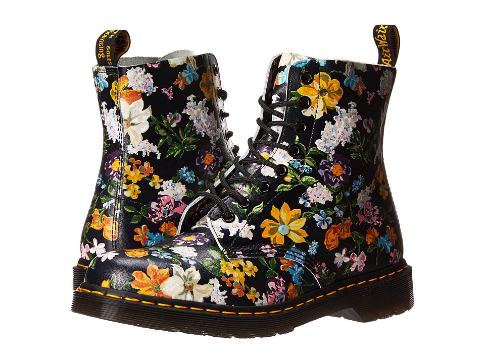 Dr. Martens Pascal Darcy Floral 8-Eye Boot (Black Darcy Floral Backhand) Women