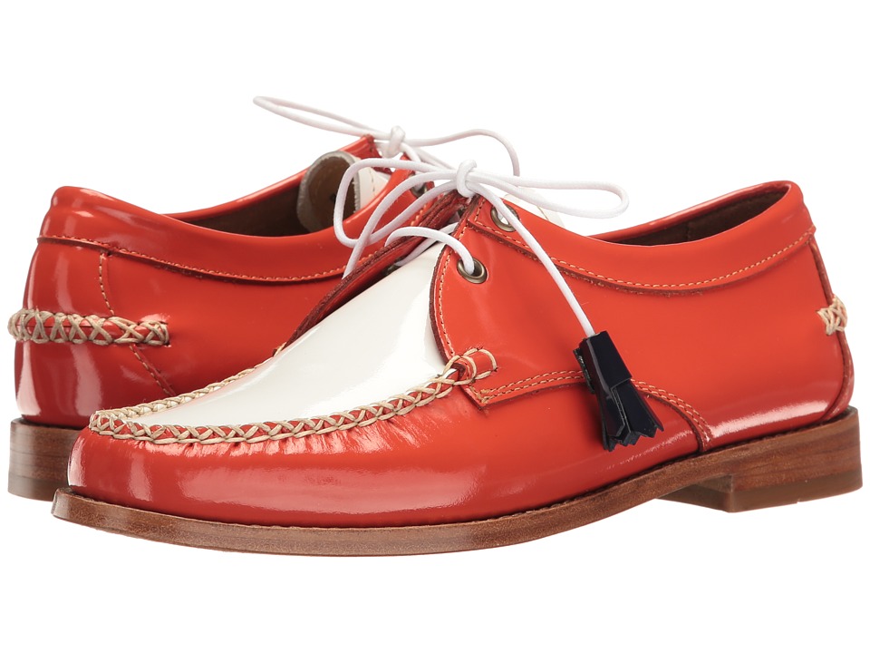 G.H. Bass & Co. Winnie Weejuns (Poppy/White Patent Leather) Women