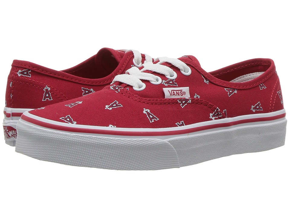 Vans Kids Authentic (Little Kid/Big Kid) ((MLB) Anaheim Angels/Red) Kids Shoes