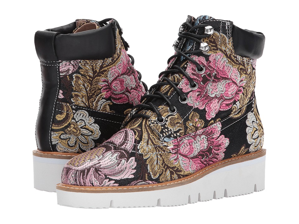 Shellys London Erin Hiker Boot (Black Floral) Women
