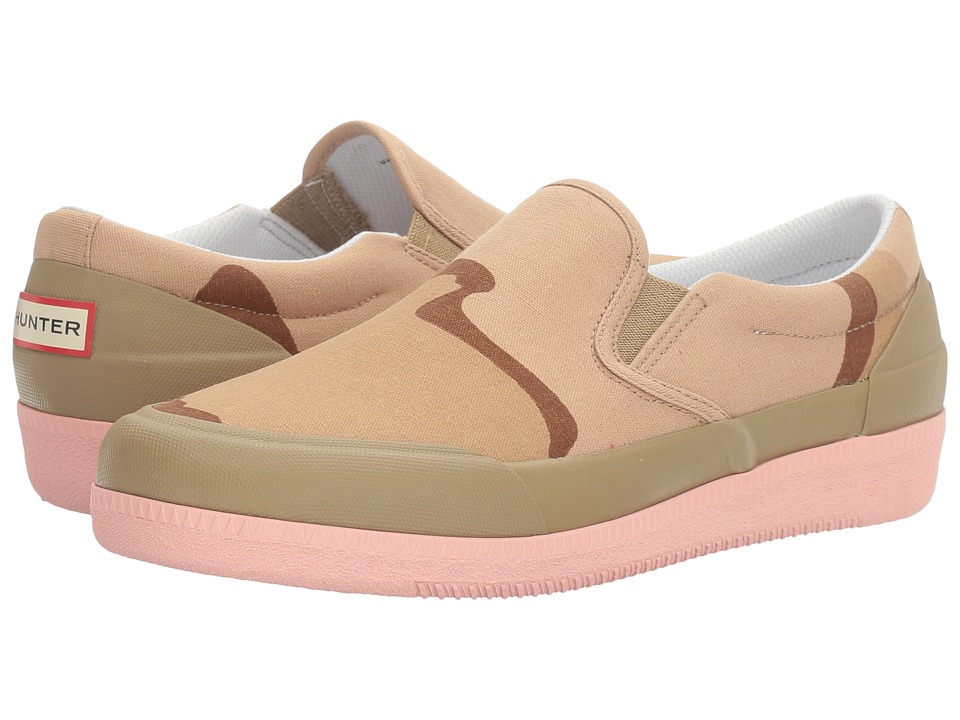 Hunter Original Canvas Plimsoll Desert Camo (Pale Sand/Pink Sand) Women