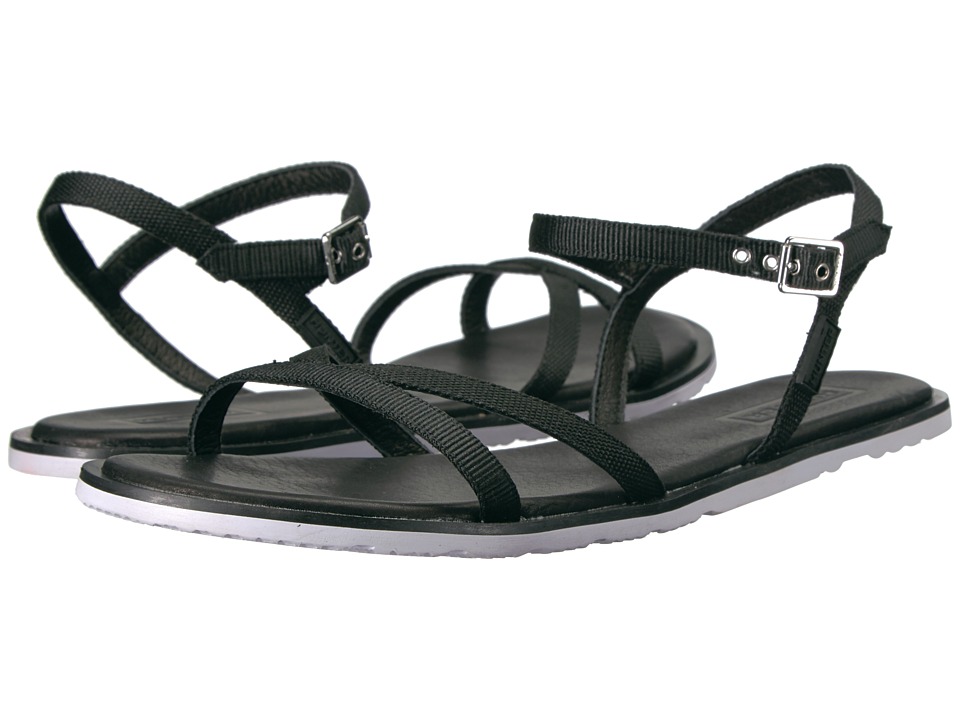 Hunter Original Web Cross Front Sandal (Black/White) Women