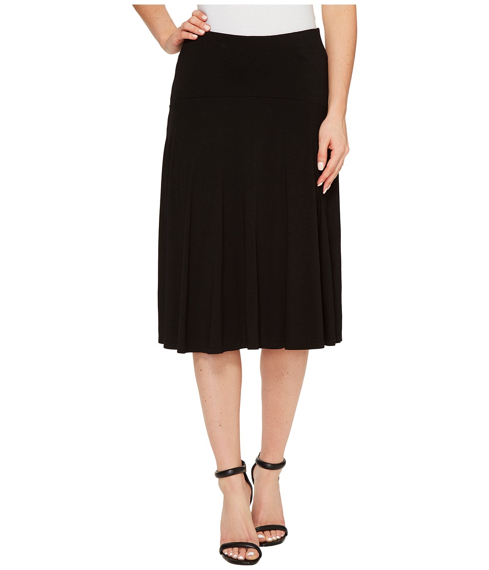 Three Dots Wrap Skirt (Black) Women