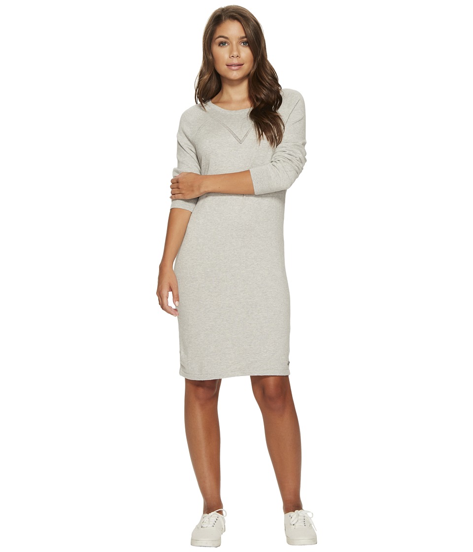 Roxy Winter Story Long Sleeve Button Back Dress (Heritage Heather) Women