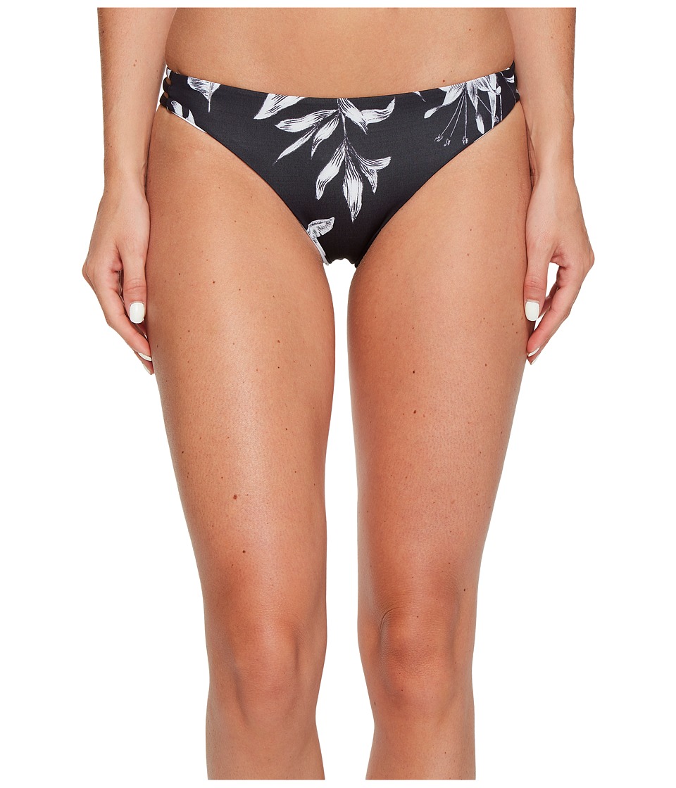 Roxy - Printed Strappy Love Surfer Bikini Bottom (Anthracite Love Letter) Women