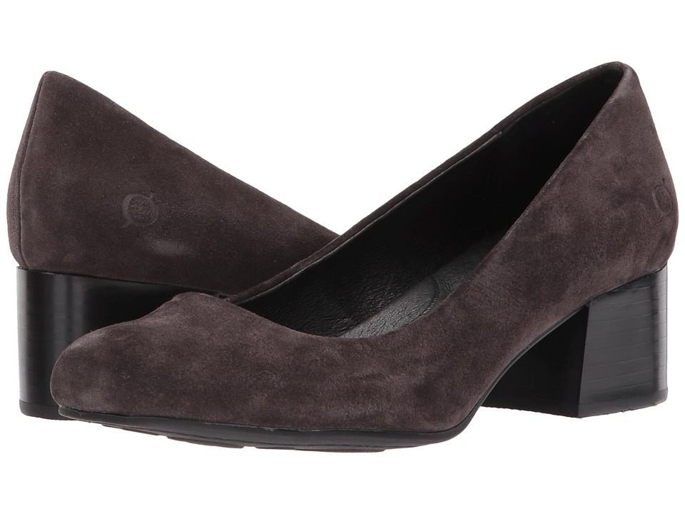 dark grey suede heels