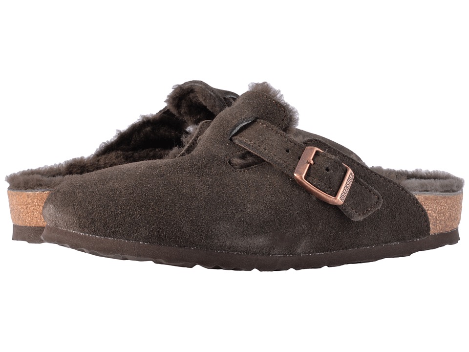 Birkenstock Boston Shearling (Mocha/Mocha Suede) Women