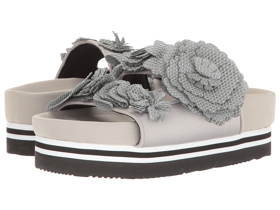 Suecomma Bonnie Flower Detailed Flat Platform (Grey) Women