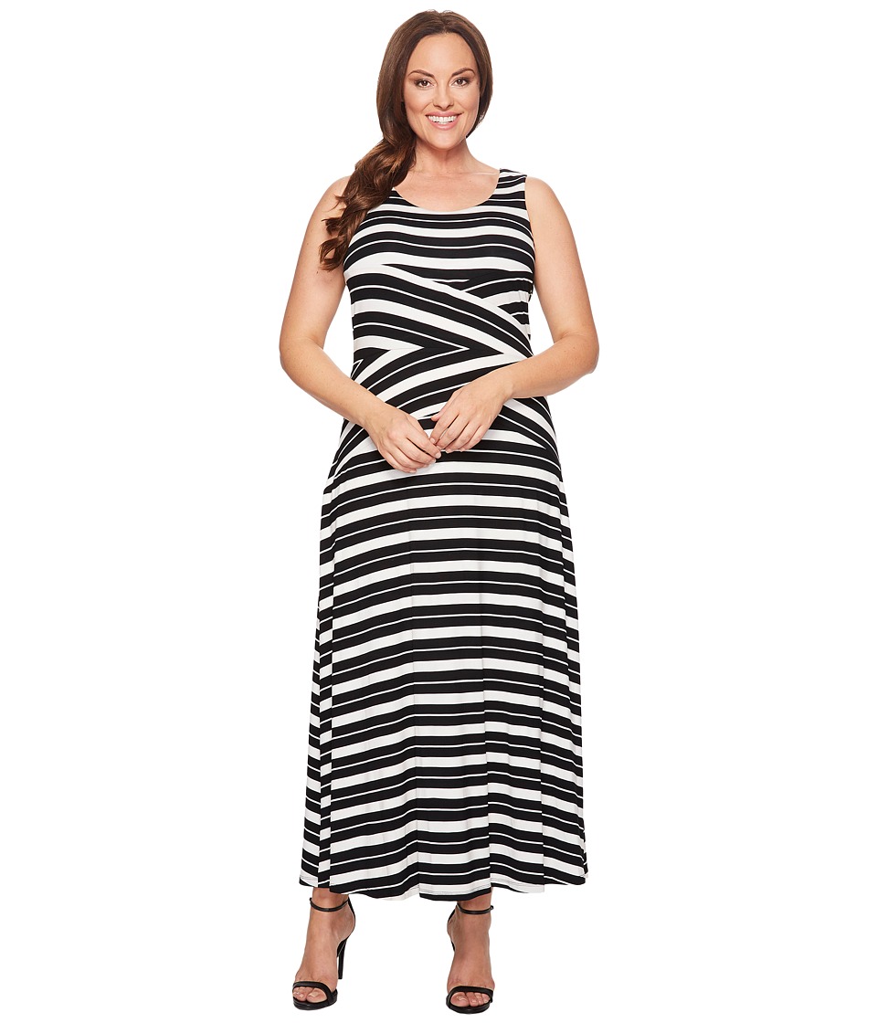 Calvin Klein Plus Plus Size Striped Crisscross Maxi Dress Calvin Klein Plus Plus Size Striped Crisscross Maxi Dress