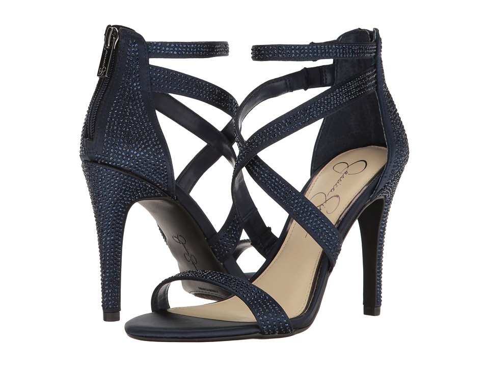 Jessica Simpson Emilyn (Navy Crystal Satin) Women