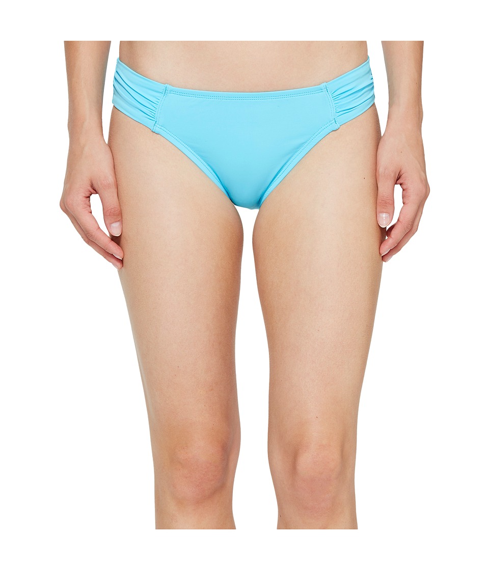 Tommy Bahama Pearl Side-Shirred Hipster Bikini Bottom (True Turquoise) Women