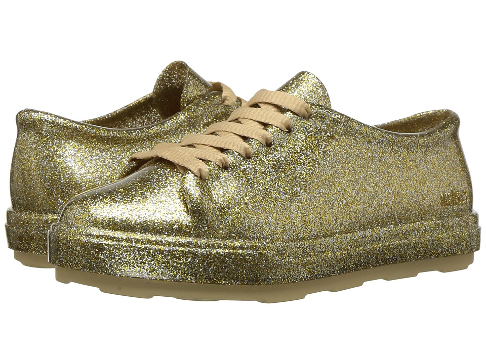Mini Melissa Mel Be (Little Kid/Big Kid) (Gold Fuchsia Glitter) Girl
