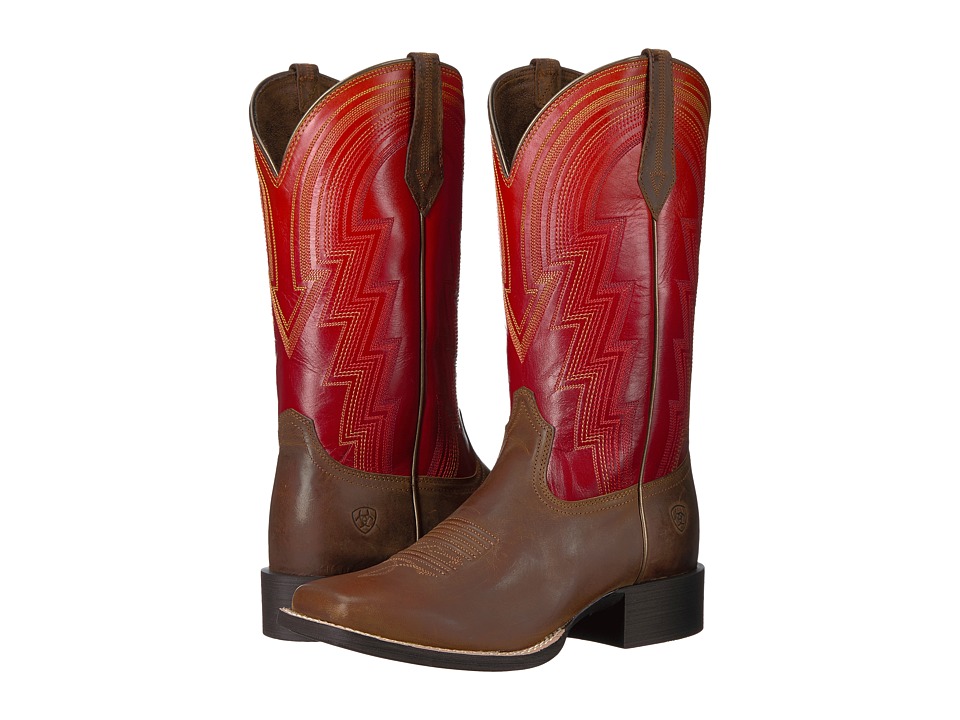 Ariat Round Up Waylon (Rodeo Tan/Ombre Sunrise) Cowboy Boots