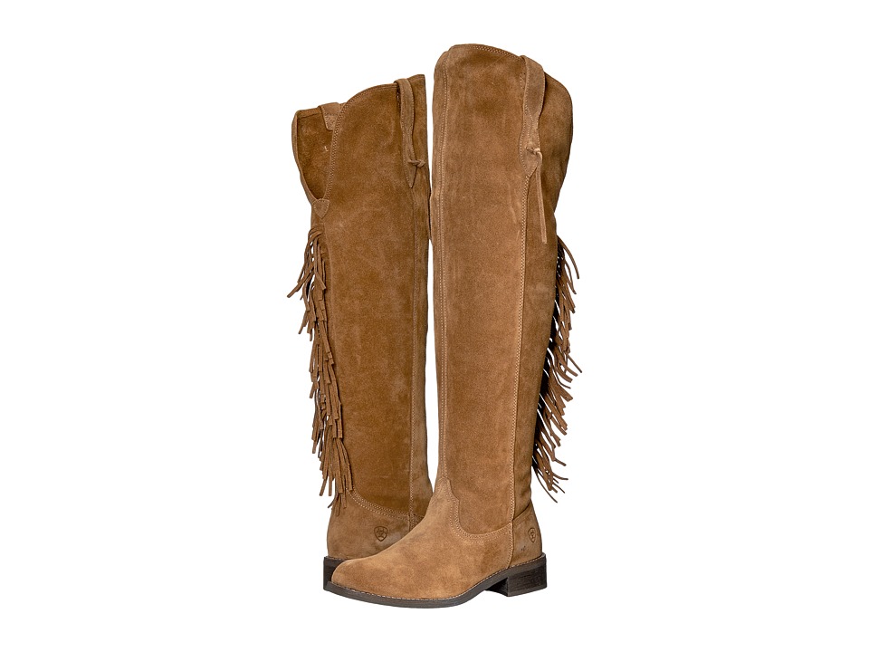 Ariat Farrah Fringe (Dirty Tan Suede) Cowboy Boots