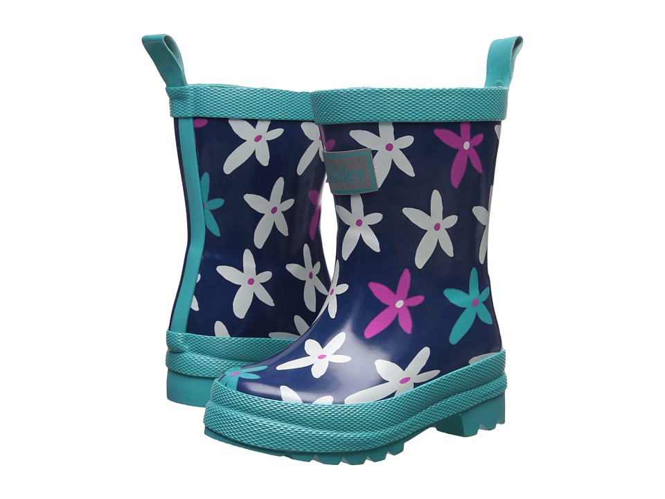 Hatley Kids Graphic Flowers Rain Boots (Toddler/Little Kid) (Purple) Girls Shoes