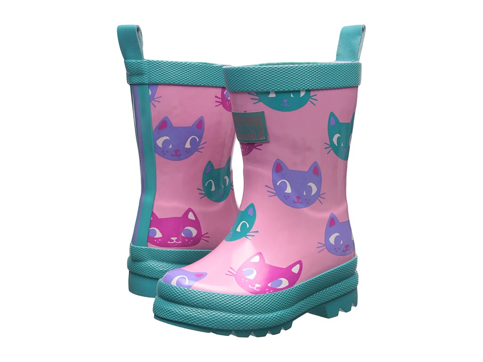 Hatley Kids Silly Kitties Rain Boots (Toddler/Little Kid) (Pink) Girls Shoes