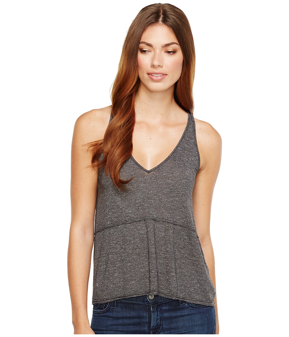 Michael Stars Brooklyn Jersey V-Neck Trapeze Tank Top (Black) Women