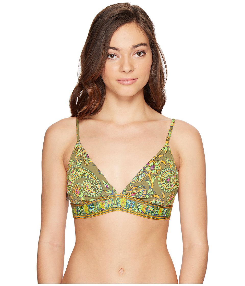 Polo Ralph Lauren Choppa Paisley OTS Bra (Safari Olive) Women\u0027s Swimwear