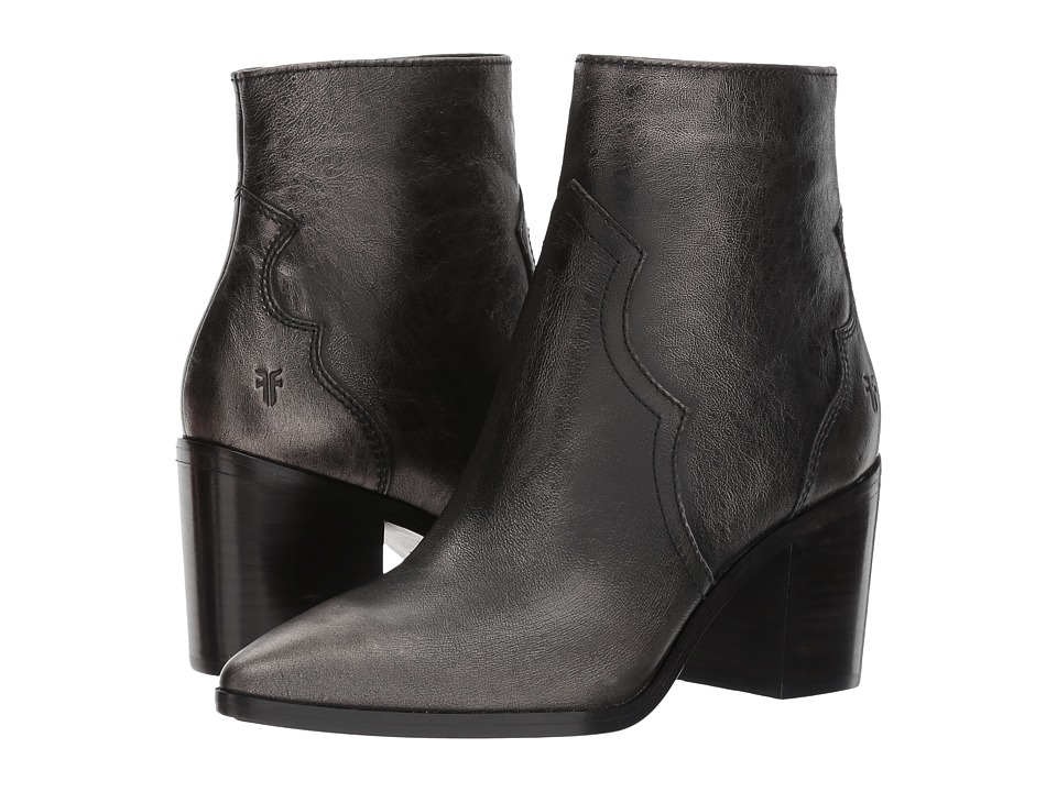 Frye Flynn Short Inside Zip (Pewter Metallic Leather) Women