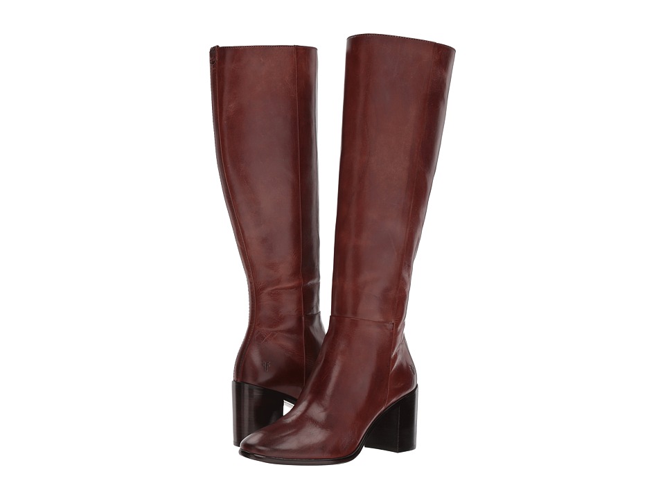 Frye Julia Tall Inside Zip (Dark Brown) Women