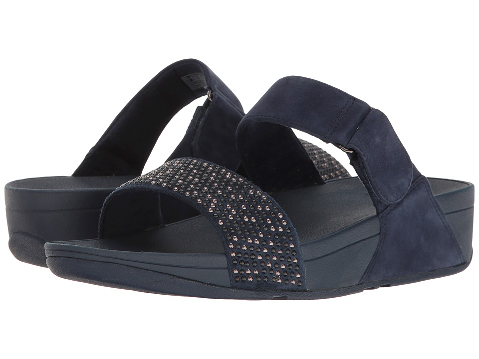 FitFlop Lulu Popstud Slide Sandal (Midnight Navy) Women