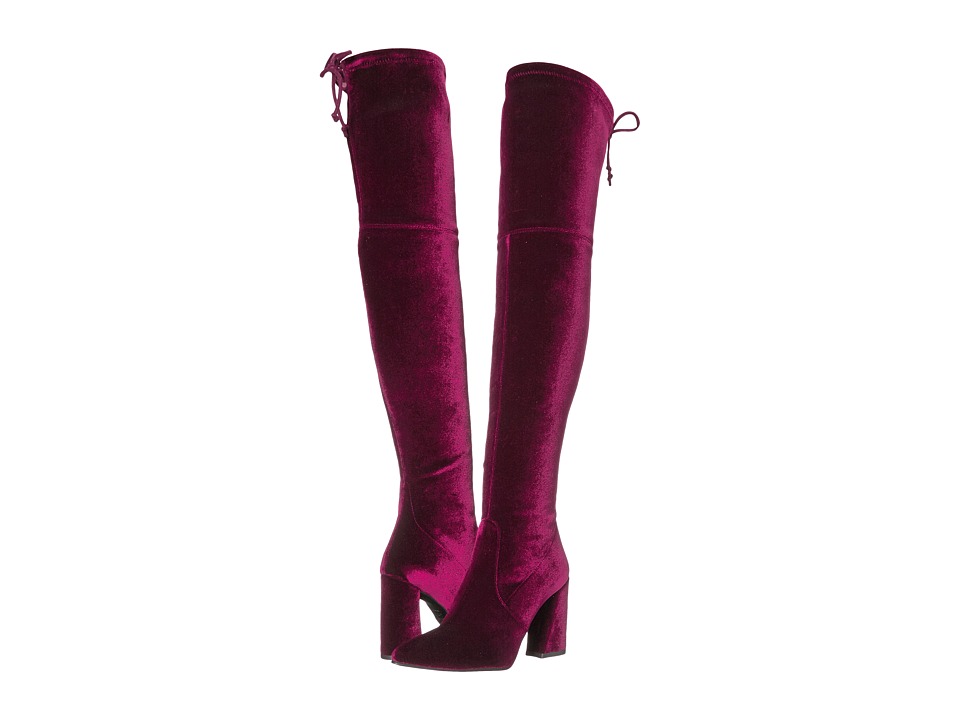 Stuart Weitzman Funland (Bordeaux Stretch Velvet) Women