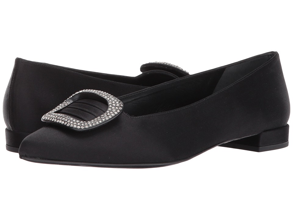 Stuart Weitzman Marqueeflat (Black Satin) Women