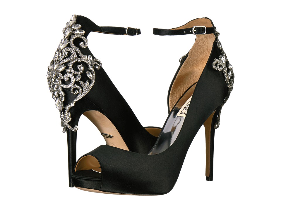Badgley Mischka Karson (Black Satin) Women
