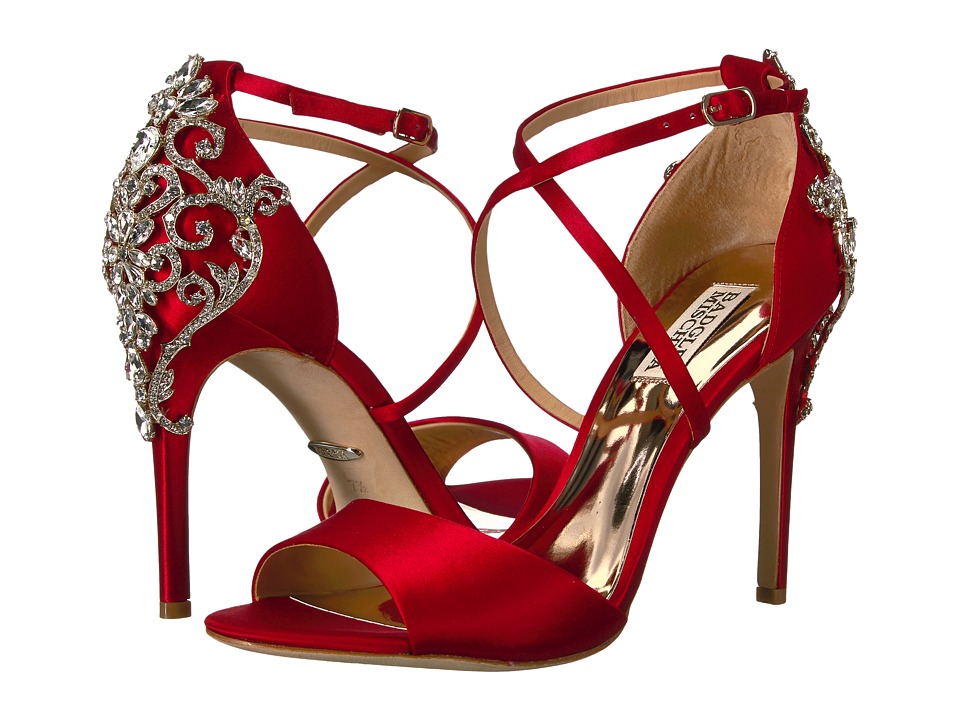 Badgley Mischka Karmen (Red Satin) Women
