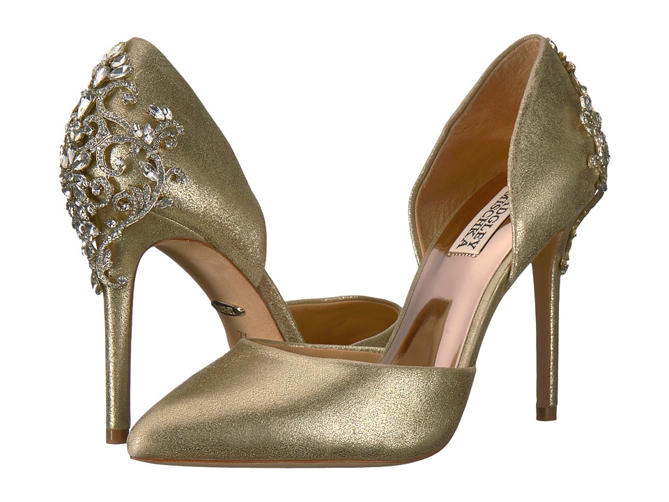 Badgley Mischka Karma II (Platino Metallic Suede) Women
