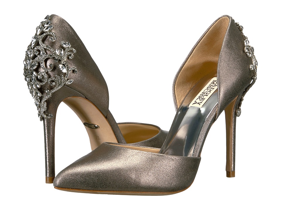 Badgley Mischka Karma II (Pewter Metallic Suede) Women